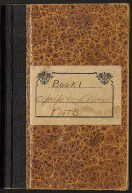 Notebooks: Alfalfa and clovers plat: Book 1