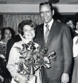 New Congressman Frank Denholm and his wife Millie Denholm after his win
