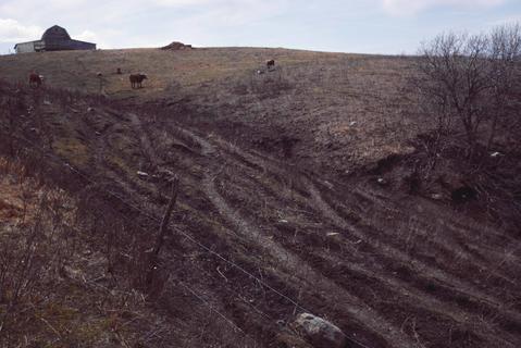 Gully erosion in a pasture on the Prairie Coteau near Seiche Hollow State Park in South Dakota