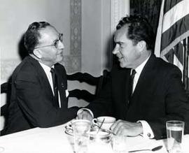 Representative Ben Reifel talks with Richard Nixon