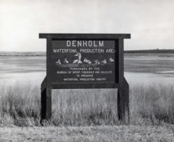 Denholm Waterfowl Production Area sign