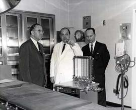Representative Reifel tours new equipment at the Veterans Administration hospital in Washington, D.C. in 1965