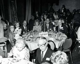 Representative Ben Reifel and Senator Karl Mundt at a dinner with South Dakota oil jobbers in 1968