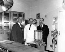 Representative Reifel tours new equipment at the Veterans Administration hospital in Washington, D.C. in 1965