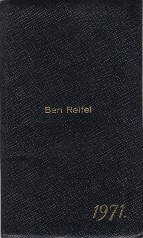 Ben Reifel Appointment Book for 1971