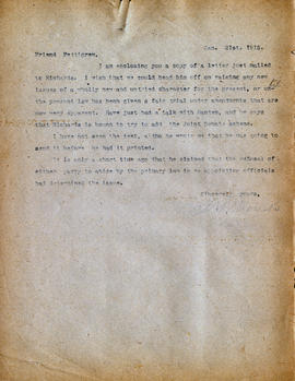 Letter: H.L. Loucks to R.F. Pettigrew, Janurary 21, 1915