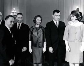 Representative Ben Reifel and astronauts Gus Grissom and John W. Young in 1965