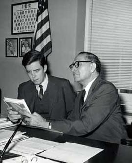 Representative Ben Reifel with 1968 summer intern Craig Green