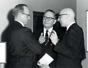 Richard S. Cowan, Congressman Ben Reifel, and Sidney R. Galler at the Smithsonian Institution in 1966