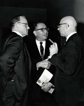 Richard S. Cowan, Congressman Ben Reifel, and Sidney R. Galler at the Smithsonian Institution in 1966