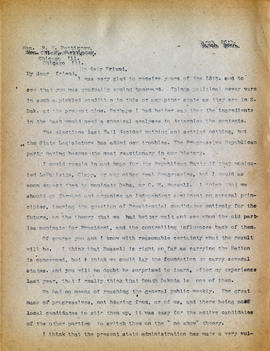 Letter: H.L. Loucks to R.F. Pettigrew, March 26, 1915