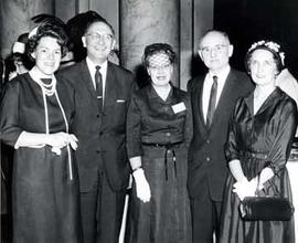 Representative Ben Reifel with the Betty Crocker Homemaker of Tomorrow in 1962