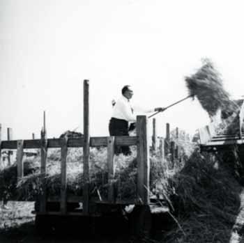 Representative Ben Reifel at a threshing bee in Madison, South Dakota in 1966