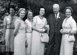 Congressional wives with former President Eisenhower in 1962