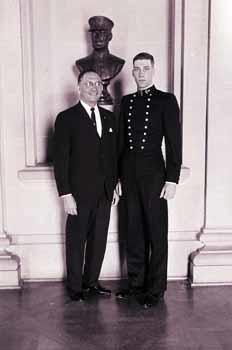 Representative Ben Reifel and a young cadet
