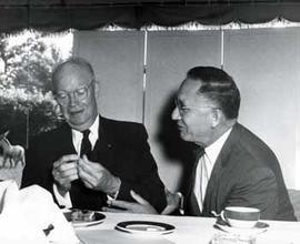 Representative Ben Reifel with President Dwight D. Eisenhower in 1963