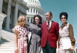 Frank Denholm standing with constituents on the steps of the U.S. Capitol in Washington, D.C.
