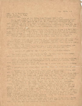 Letter: H.L. Loucks to R.F. Pettigrew, May 19, 1916
