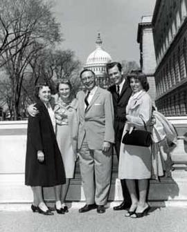 Representative Ben Reifel and Alice Reifel with Bob Barker and his family in Washington, D.C.