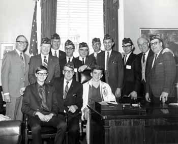 Representative Ben Reifel with VFW members in 1970
