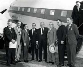 Representative Ben Reifel with a group working on the Biscayne Bay area preservation project in 1966