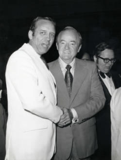 Congressman Frank Denholm (left) and Hubert Humphrey (right)