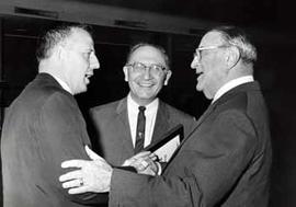 Representative Charles Goodell, Representative Ben Reifel, and Admiral Ben Moreell at the conservative awards
