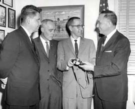 Representative Ben Reifel meeting with constituents in his Washington, D.C. office in 1963