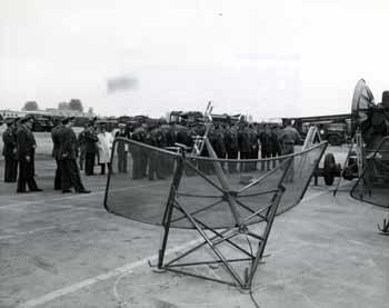 Congressional Command and Operations Group view a demonstrate the guidance section at the 1st Missile Command in Vicenza, Italy in 1961
