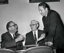 Representative Ben Reifel meets with East River Electric officials in 1967