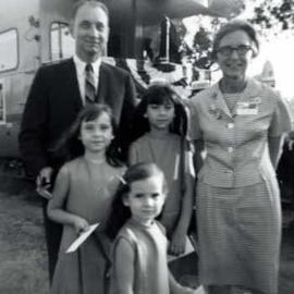 Alice Reifel with Dr. Jack Early and family in Mitchell, South Dakota in 1968