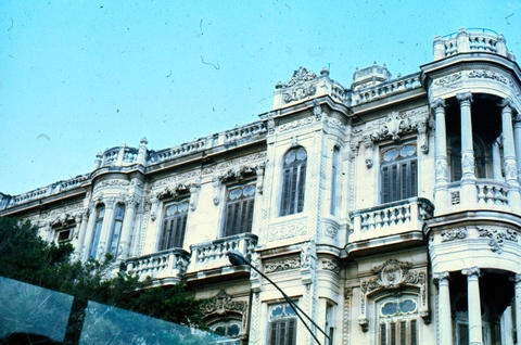 Ornate facade in Old Havana, Cuba