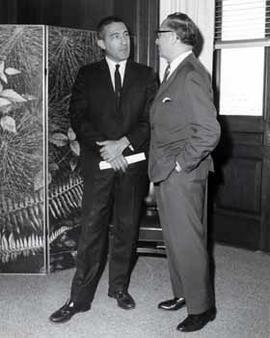 Representative Ben Reifel and Secretary of the Interior Stewart Udall in 1967