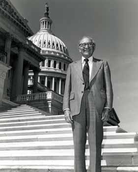 Representative Ben Reifel on the capitol steps in Washington, D.C.