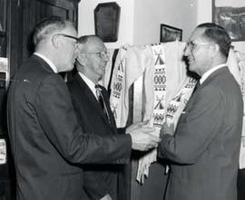 Representative Ben Reifel, Representative E.Y. Berry, and Web Hill in Washington, D.C. in 1961