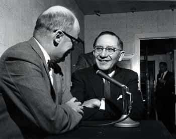 Representative Ben Reifel interviewed by Robert Redeen of Voice of America radio in 1961