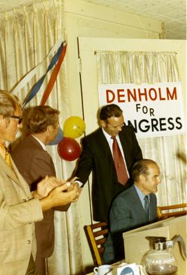 George McGovern at a campaign event for Frank Denholm.