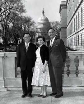 Representative Ben Reifel and Mr. and Mrs. LaVern Andersh in Washington, D.C. in 1963