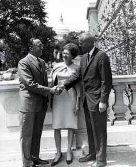 Representative Ben Reifel and Mr. and Mrs. A.C. Madsen in Washington, D.C. in 1965