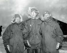 Congressmen watch troops of the US Army Alaska in recent exercised held at Fort Richardson in 1964