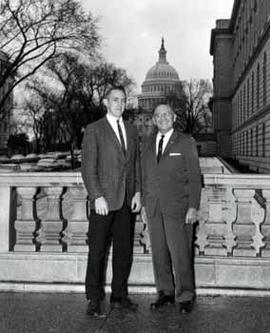 Representative Ben Reifel and Larry Bonrud in Washington, D.C. in 1965