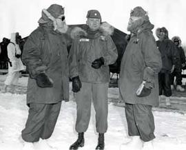 Representative Ben Reifel visits Fort Richardson in Alaska in 1964