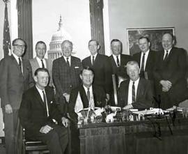 Representative Ben Reifel with South Dakota Game, Fish, and Park group in 1968