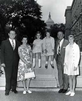 Representative Ben Reifel with Mr. and Mrs. Duane Daniels and daughters in Washington, D.C. in 1965