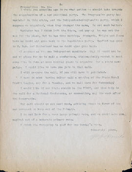 Letter: H.L. Loucks to R.F. Pettigrew, undated