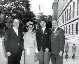 Representative Ben Reifel with the Arnold Carlson, Sr. family in Washington, D.C. in 1964