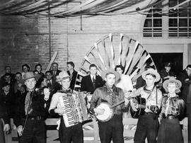 Musicians entertain the crowd at the 1940 Little International Exposition at South Dakota State College.