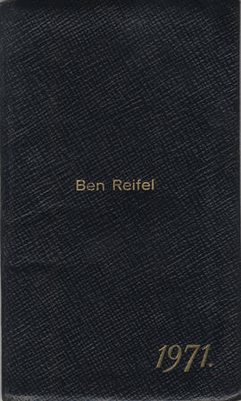 Ben Reifel Appointment Book for 1971