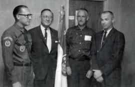 Representative Ben Reifel with Boys Scouts leaders in Aberdeen, South Dakota in 1964