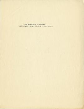 Annotated draft of The Department of History, South Dakota State College, 1884-1943